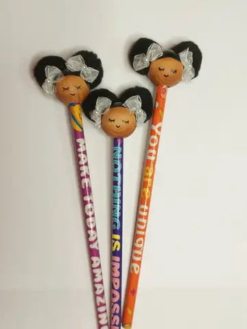 Afro Puff Girl Pencil