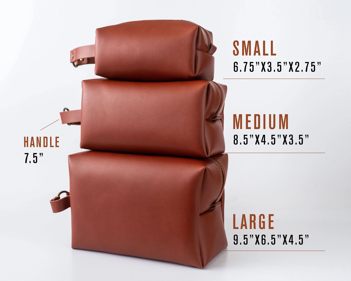 Mens Toiletry Bag - Vegan Leather