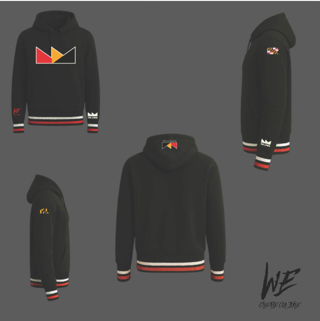 Lewis Black Embroidered Logo Hoodie