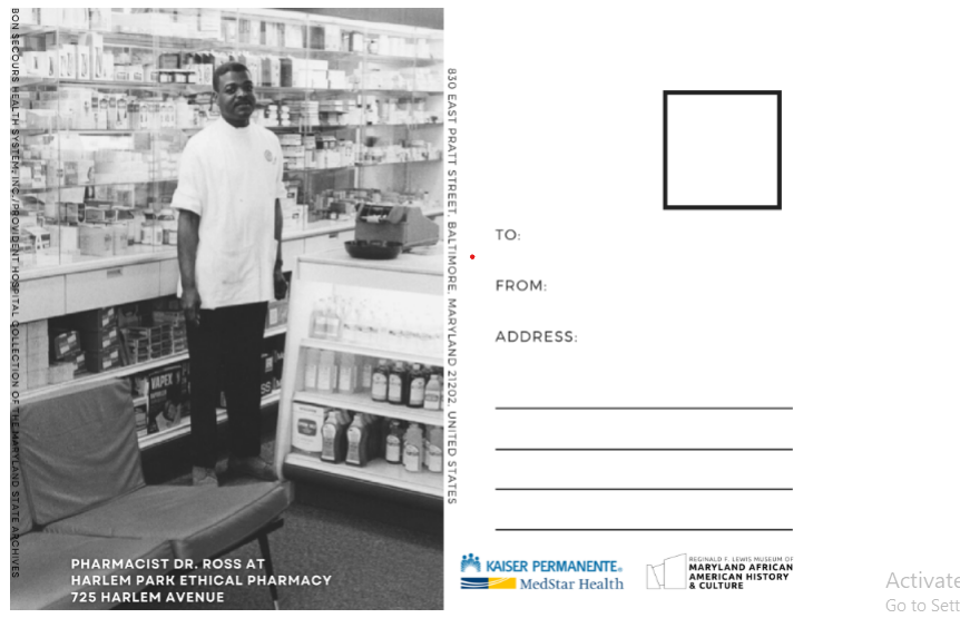 Pharmacist Dr. Ross At Harlem Park Post Card