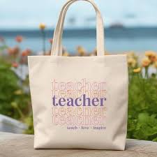 Teacher Canvas Tote Bag $7
