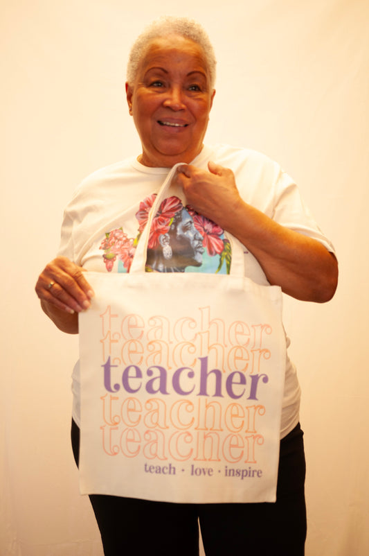 Teacher Canvas Tote Bag $7