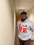 Gray LOVE Pull on Hoodie