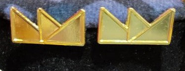 Gold Plated Lewis Crown Earrings