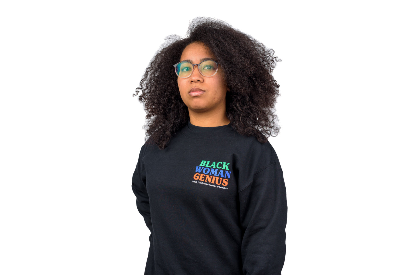 Black Woman Genius Sweatshirt (Black) $10