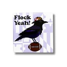 Flock Yeah Raven Football Magnet