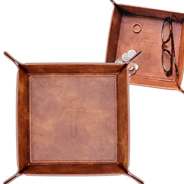 Leather Valet Tray with Snaps