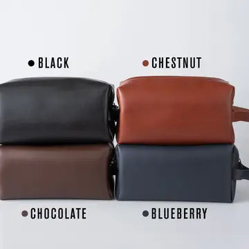 Mens Toiletry Bag - Vegan Leather